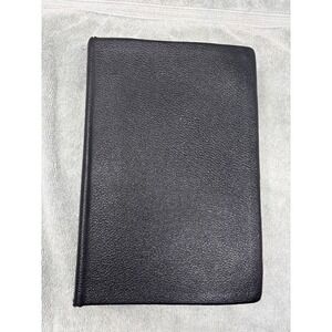 Vtg Tyndale The Living Bible Life Application Bible Navy Blue Bonded Leather TLB